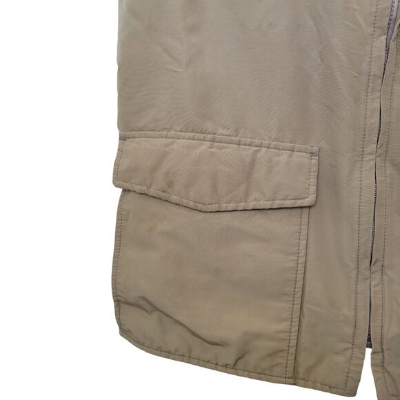 Woolrich USA Large 36 Vintage Puffy Arctic Cargo Vest Tan Nylon Sz Men Sz 36 - Picture 9 of 13